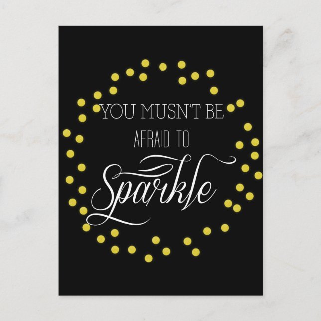 Immer sparkle Gold Modernes Design Postkarte (Vorderseite)