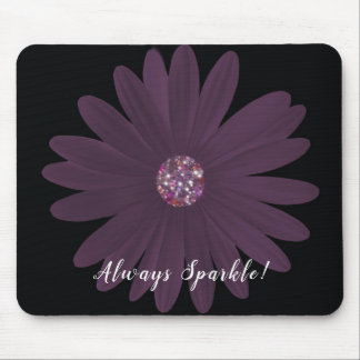 Immer sparkle, lila Stimmung mit Glitzer Center Mousepad