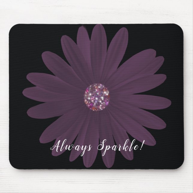 Immer sparkle, lila Stimmung mit Glitzer Center Mousepad (Vorne)