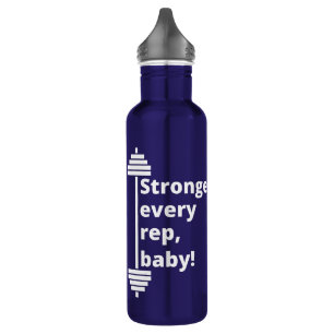 Immer stärker, Baby! Gym Fit Fitness Angebot Edelstahlflasche