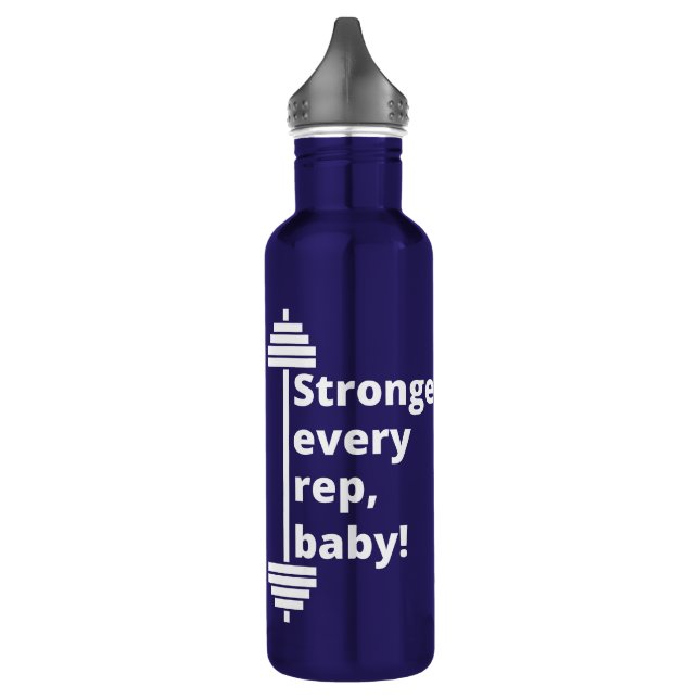 Immer stärker, Baby! Gym Fit Fitness Angebot Edelstahlflasche (Links)