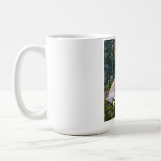 Immer treuer Golden Retriever Wald Foto Typogra Kaffeetasse