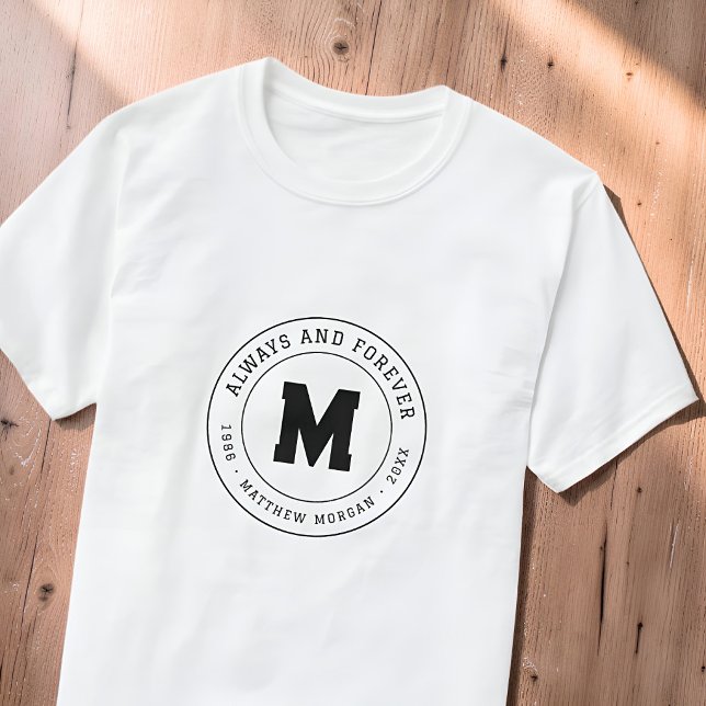 Immer und ewig Denkmal-Monogramm T-Shirt (Von Creator hochgeladen)