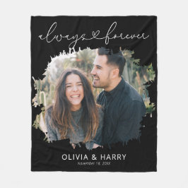 Immer und für immer Ehepaar-Foto Fleecedecke