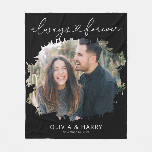 Immer und für immer Ehepaar-Foto Fleecedecke (Vorderseite)