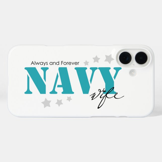 Immer und für immer - Navy-Ehefrau Case-Mate iPhone Hülle (Rückseite (Horizontal))
