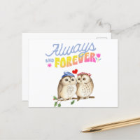 Immer und für immer Niedliche Eulen in der Liebe