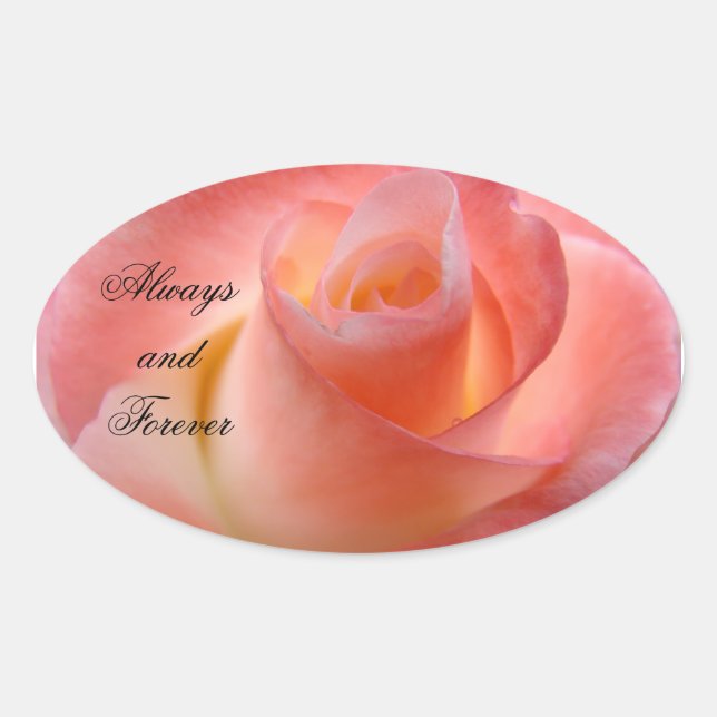 Immer und für immer Umschlag Aufkleber Rosa Liebe (Vorderseite)