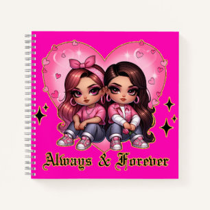 Immer und immer Beste Freundinnen Mädchen Geschenk Notizbuch