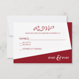 Immer und immer Burgundy-Winkel - RSVP-Karte RSVP Karte