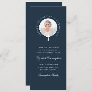 Immer und immer im Herzen  Foto und Kreuz Einladung