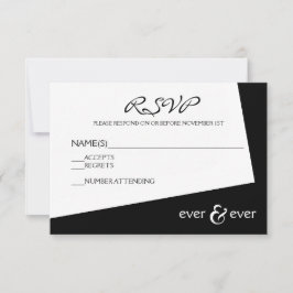 Immer und immer schwarz/weiß Winkel - RSVP-Karte RSVP Karte
