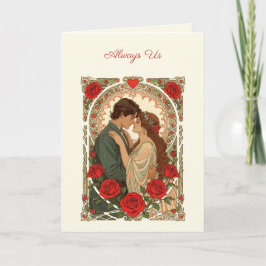 Immer unsere romantische Art Nouveau-Illustration Karte