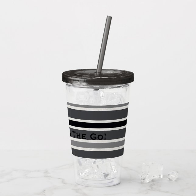 Immer unterwegs acryltrinkbecher (Rückseite Ice)