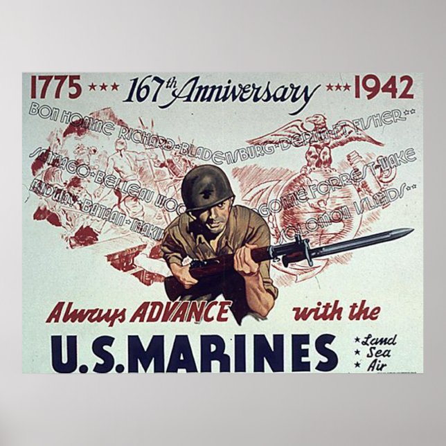 Immer vorwärts mit U.S. Marines Poster (Vorne)