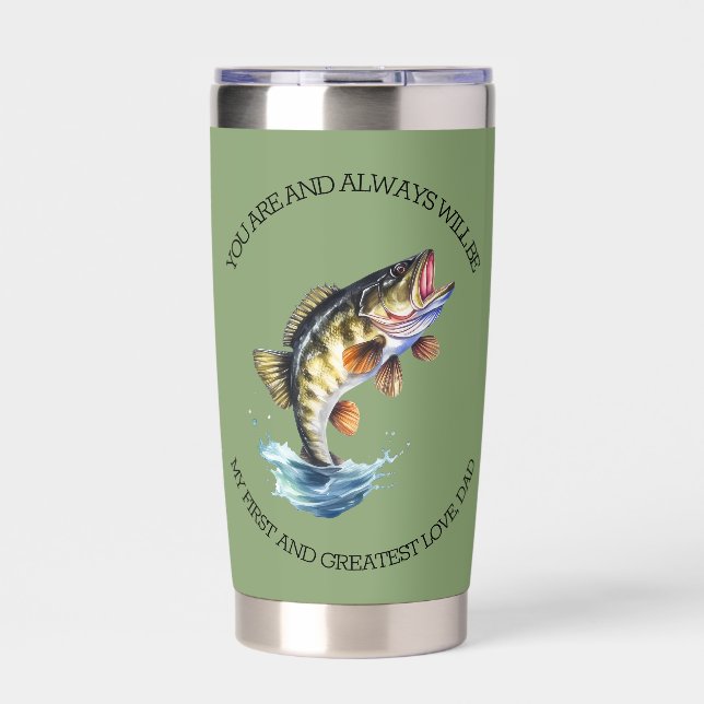 Immer wird meine erste und Beste Liebe Vater Green Thermobecher (Vorderseite)