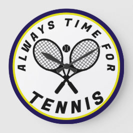 Immer Zeit für Tennis Große Wanduhr
