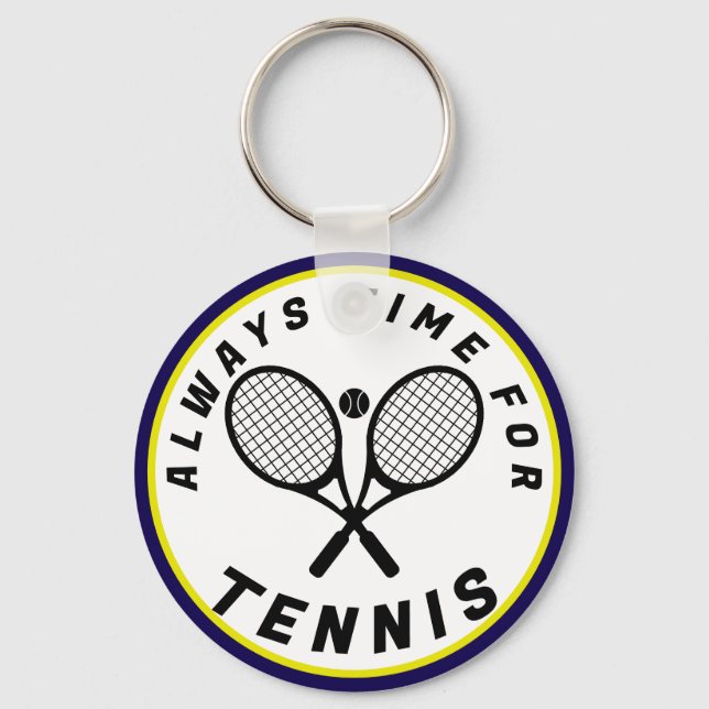 Immer Zeit für Tennis Schlüsselanhänger (Vorderseite)