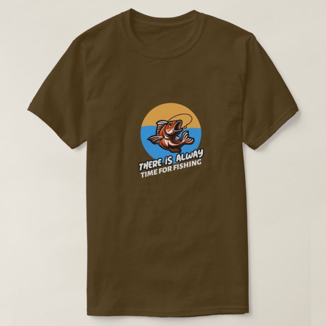 Immer Zeit zum Angeln T-Shirt (Design vorne)