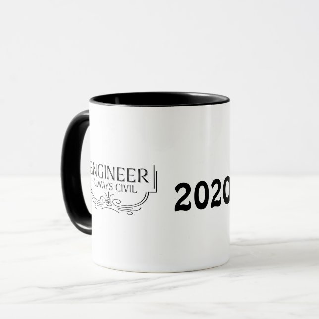 Immer Ziviler Ingenieur Tasse (Vorderseite Links)