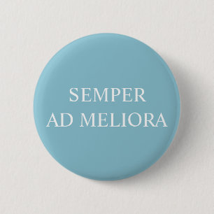 Immer zu besseren Dingen Latin Quote Aqua Button