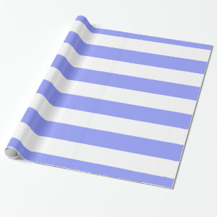 Immerblau Weiß XL Streifenmuster Geschenkpapier