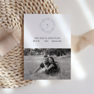 Immergrün Blumen Boho Braut Termin merken Save The Date