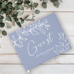 Immergrün Blumen Einfache Boho-Hochzeit Gästebuch