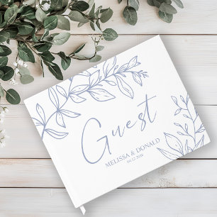 Immergrün Blumen Einfache Boho-Hochzeit Gästebuch