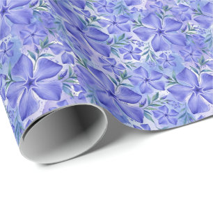 Immergrün-Blüten Blau Violett Vinca-Blüten Geschenkpapier