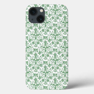 Immergrün Grün Weiße Dekorative Chic Floral Case-Mate iPhone Hülle