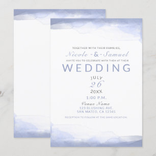 Immergrün Lila Aquarell Moderne Schicke Hochzeit Einladung