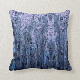 Immergrün Lila Blau Abstrakte Kunst Kissen