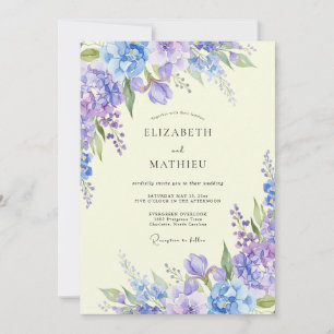 Immergrün-Lilien-Hochzeit Einladung