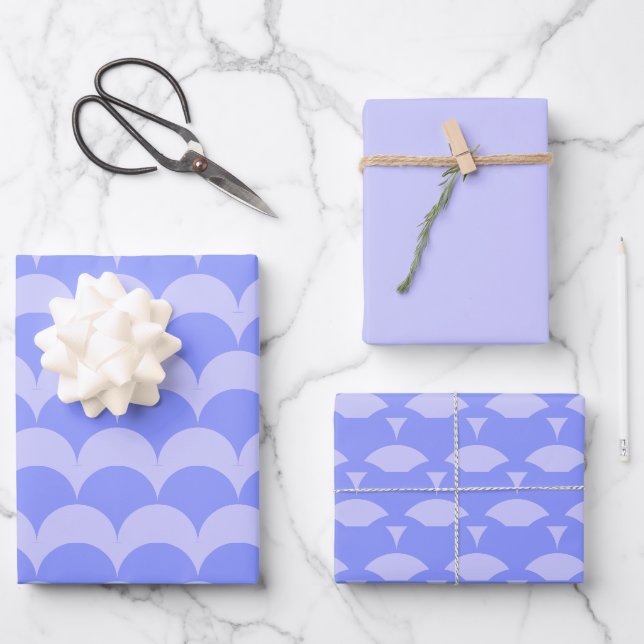 Immergrün-Muster Geschenkpapier Set (Vorderseite)