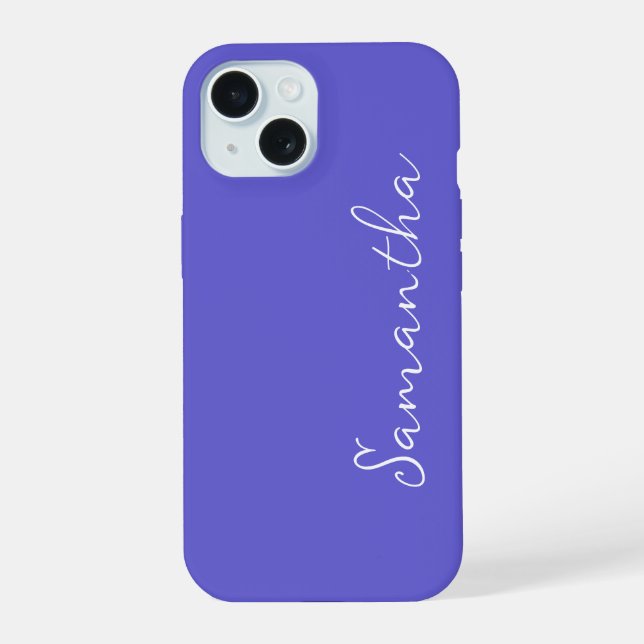 Immergrün Personalisiert iPhone 15 Hülle (Rückseite)
