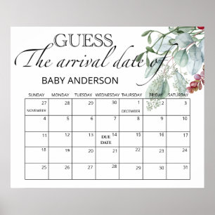 Immergrün Rate den Geburtstermin Kalender Poster