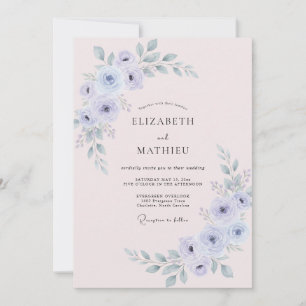 Immergrün Stilles Botanisches Hochzeitsthema Einladung