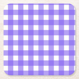 Immergrün und weiß kariert rechteckiger pappuntersetzer