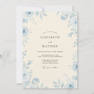 Immergrün warme Creme Pfingstrose Hochzeit Einladung
