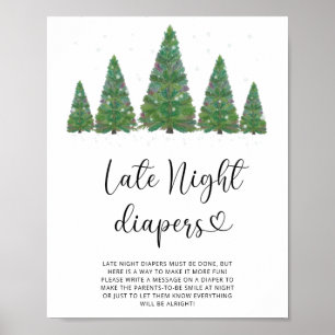 Immergrün Windeln Spiel für die späte Nacht Poster