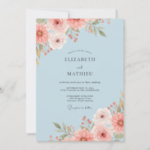 Immergrün-Zauberhafte-Blüten-Hochzeit Einladung
