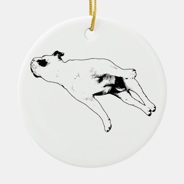 Immergrüne Abendruhe Keramik Ornament (Vorne)