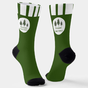 Immergrüne Bäume Weihnachtsgrüße Socken