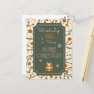 Immergrüne Küsse unterm Mistelzweig Weihnachten Postkarte