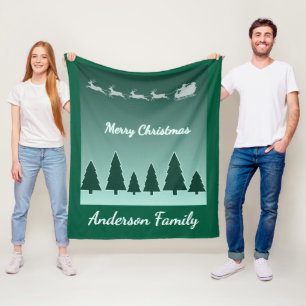 Immergrüne Schlitten-Familien-Comfort-Glanz Fleecedecke