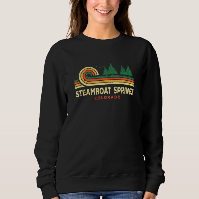 Immergrüne Sonnenuntergang Dampfbootquellen Wald C Sweatshirt (Vorderseite)