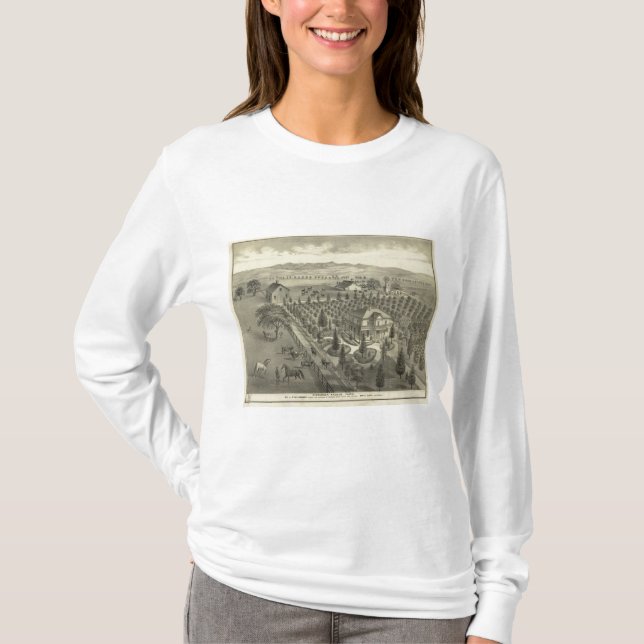 Immergrüner Allee-Bauernhof T-Shirt (Vorderseite)
