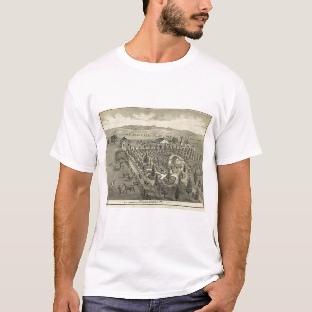 Immergrüner Allee-Bauernhof T-Shirt (Vorderseite)