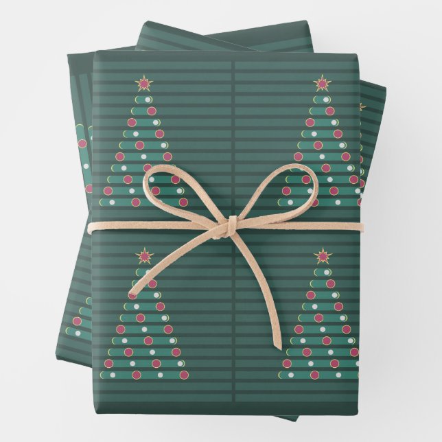 Immergrüner Rhythmus Geschenkpapier Set (Beispiel)
